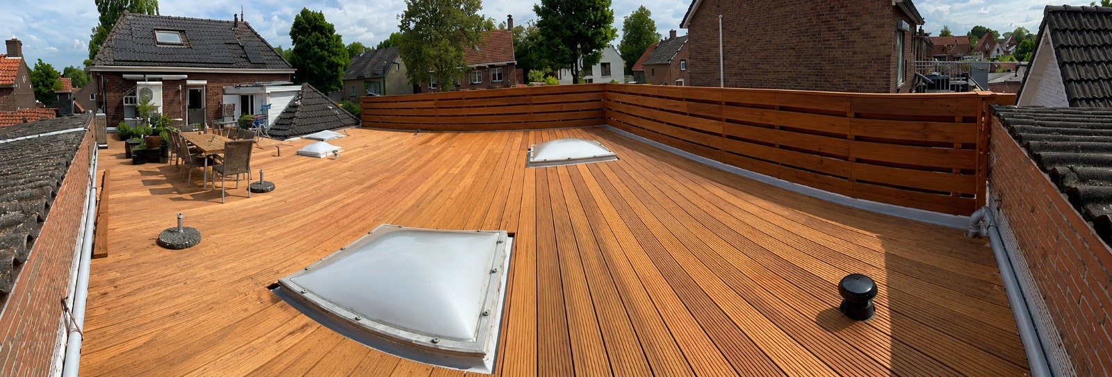 Dakterras in hardhout — project A.C. Kortland Regio Utrecht